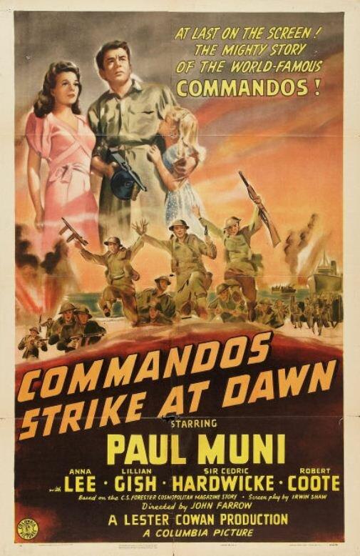 Постер к Коммандос атакуют на рассвете (1942)